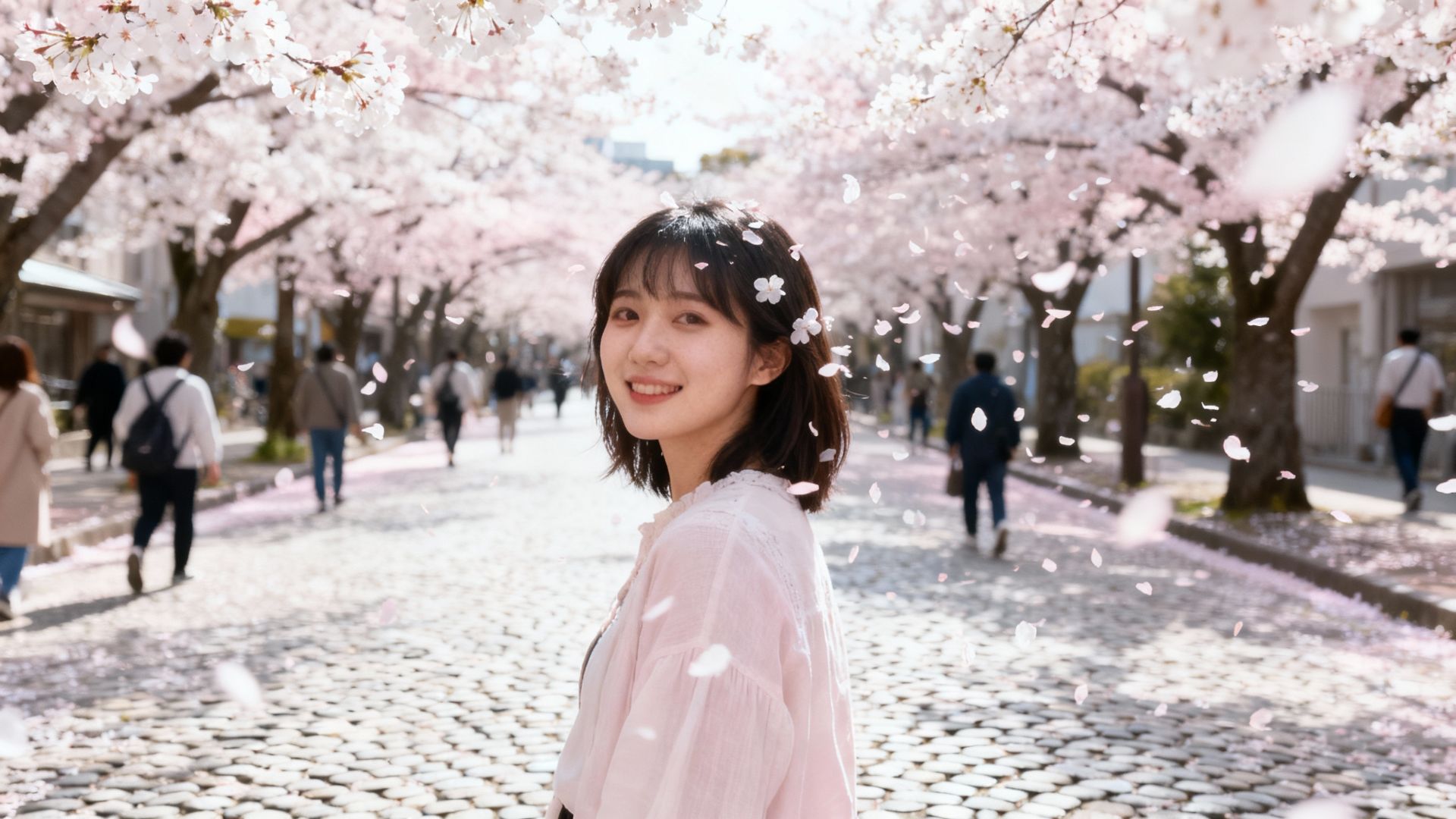 Whispers Along the Cobblestones: When Cherry Blossoms Paint Memory Lanes