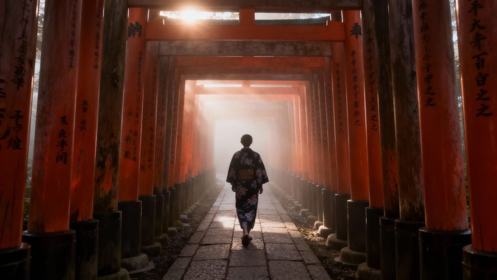 Whispering Torii Gates: Where Time Weaves Memories Through Vermilion Arches