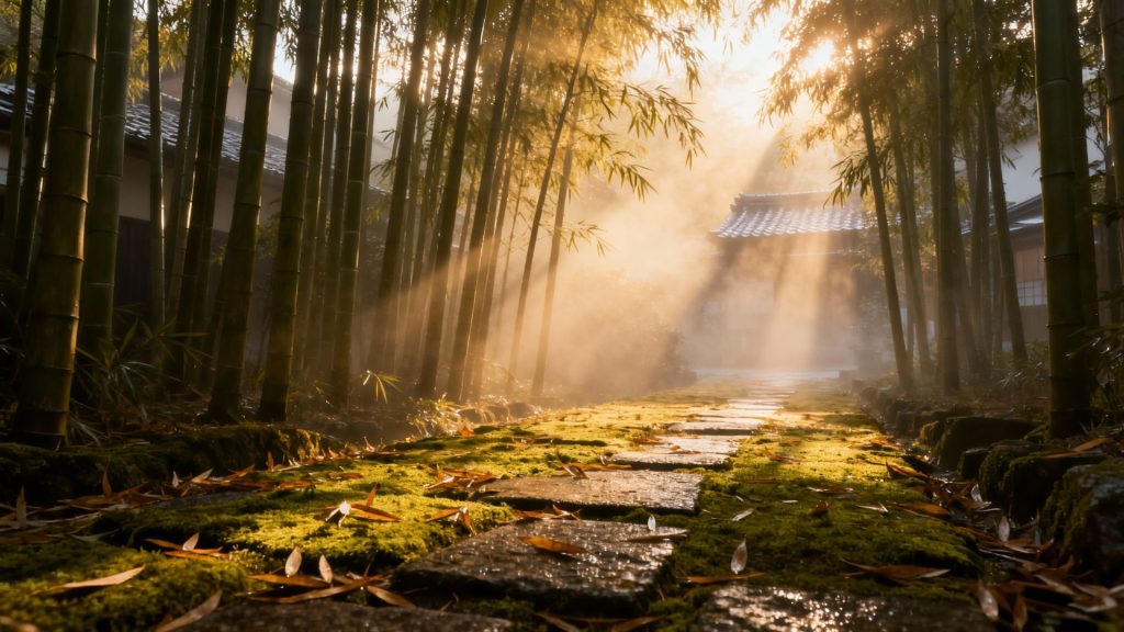 Silent Echoes in Bamboo Groves: Kyoto's Timeless Embrace of Seasons Past