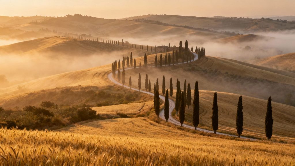 Where Golden Light Dances on Timeless Hills: A Journey Through Tuscany's Whispering Landscapes