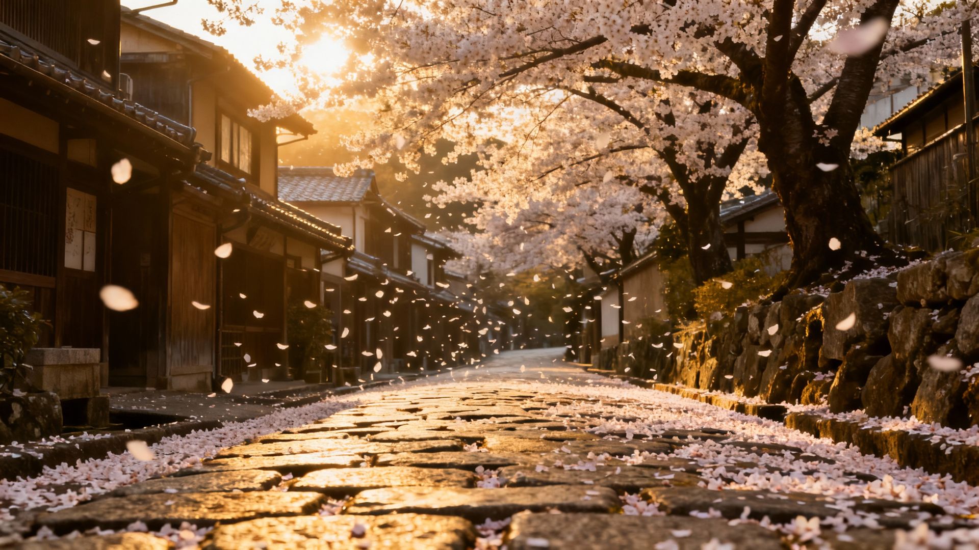 Where Cherry Blossoms Whisper Tales of Time on Kyoto's Ancient Path